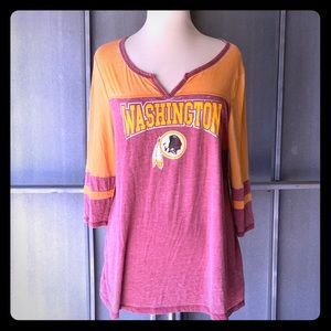 Orange/Yellow Long-Sleeve V-Neck